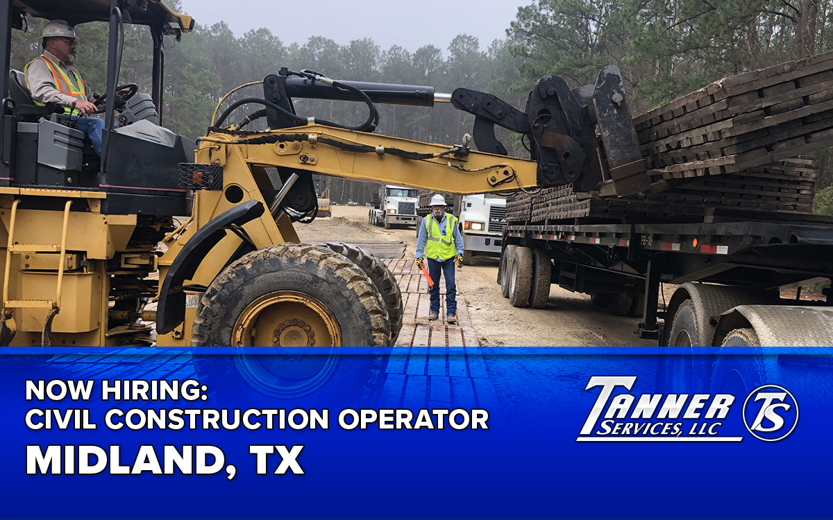 Now Hiring: Civil Construction Operator in Midland, Texas
