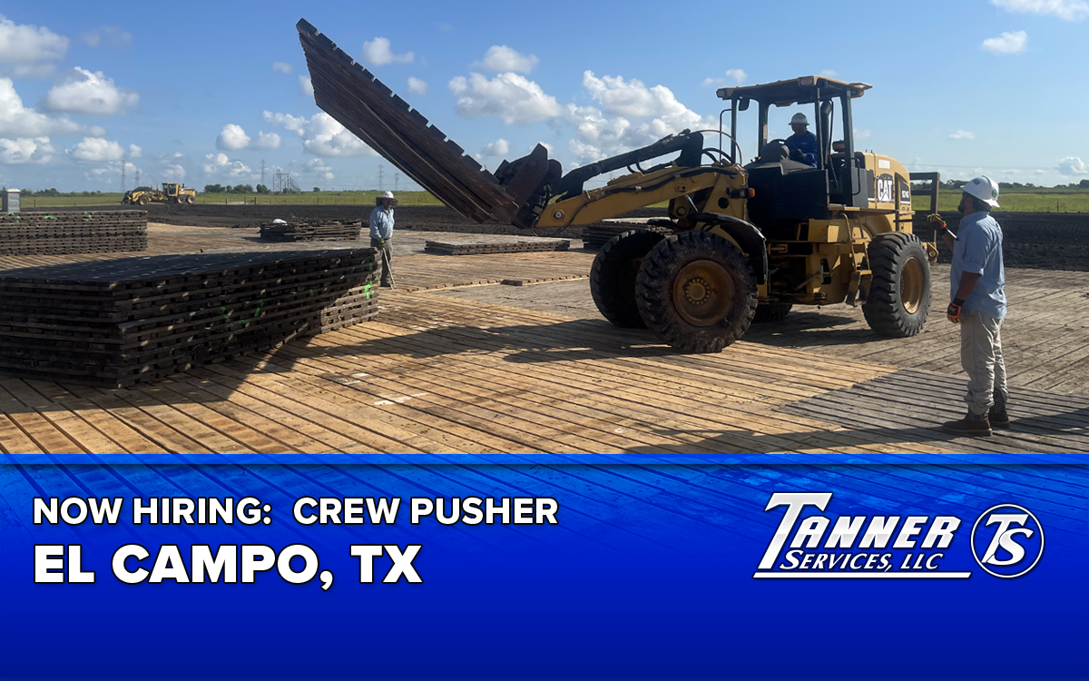 Now Hiring: Crew Pusher in El Campo, Texas
