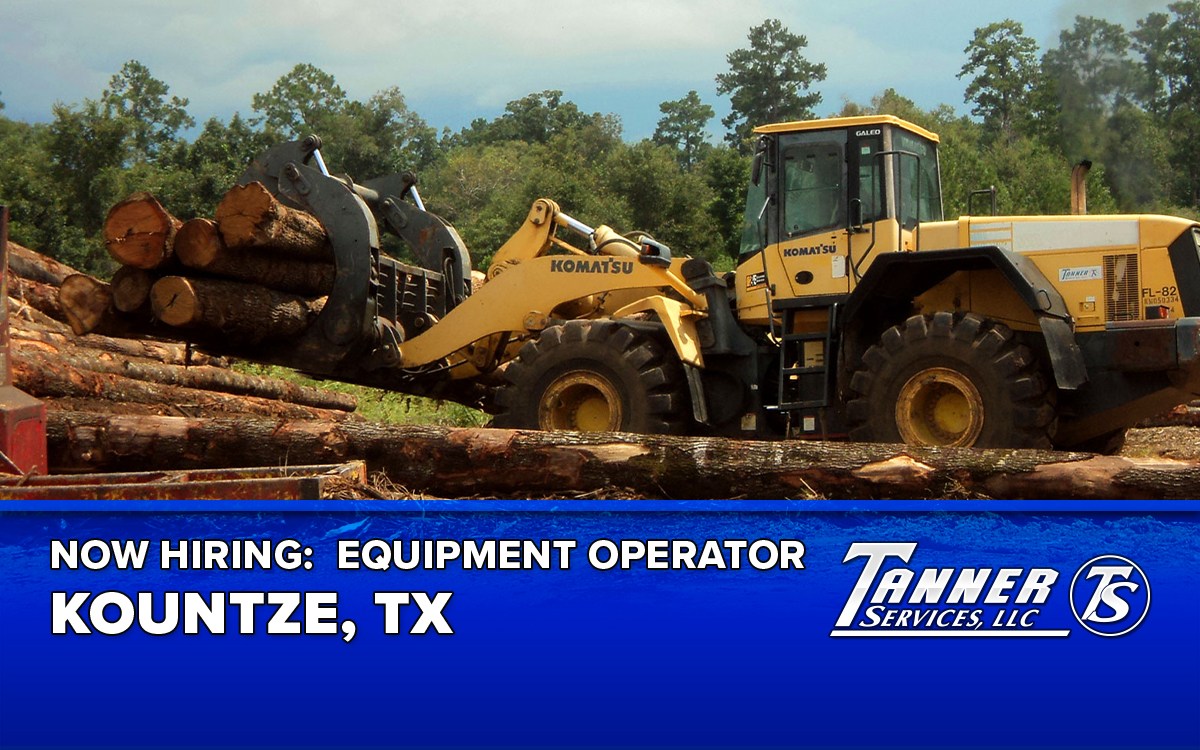 Now Hiring: Equipment Operator in Kountze, Texas