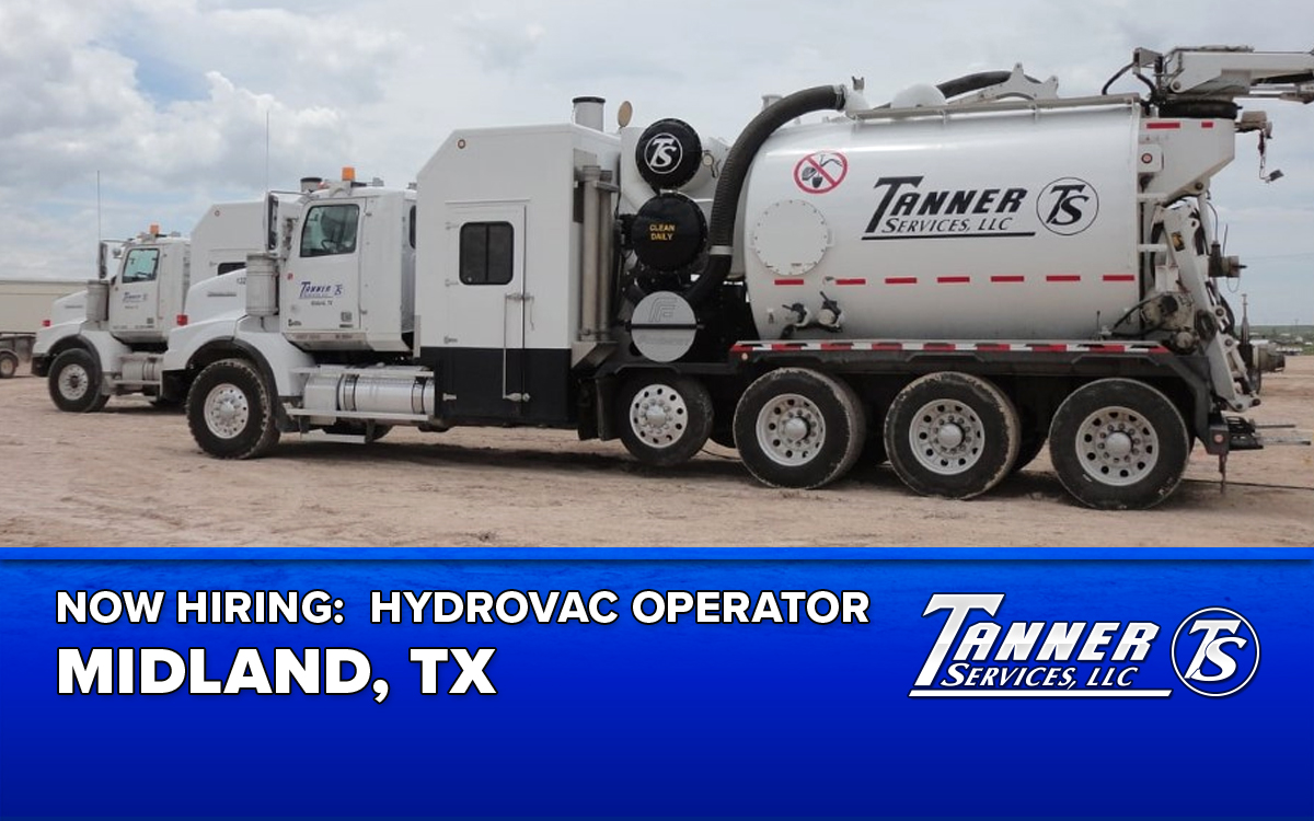 Now Hiring: Hydrovac Operator in Midland, Texas